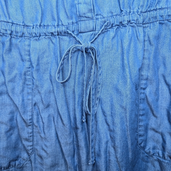 Time & Tru XXL (20) Plus Size Denim Style Sleeveless Collared Button Down Dress - Picture 4 of 10